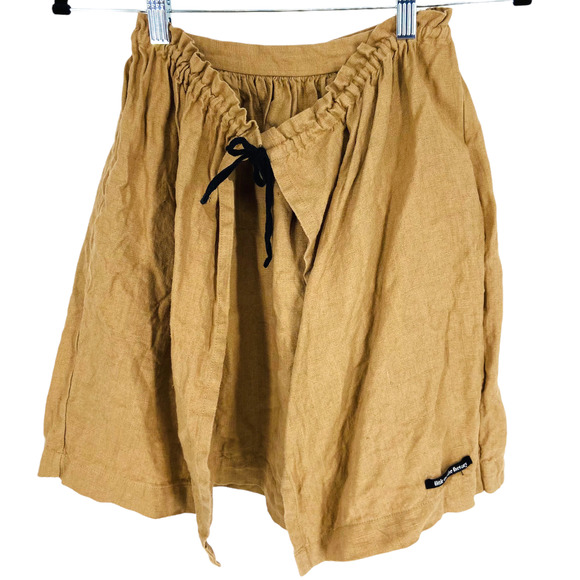 Little Creative Factory Polina's Apron Skirt 100% Linen Tie Front Size 6 Years - Picture 2 of 8